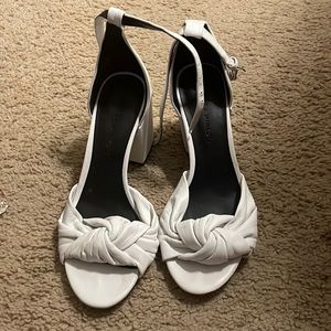 Rebecca Minkoff white thick heel